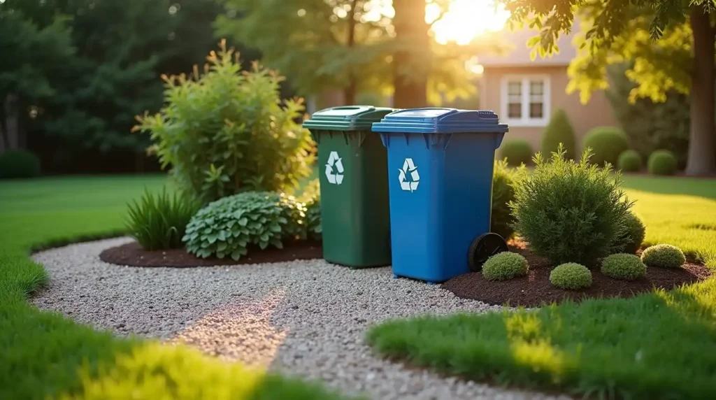 Make a Gravel Pad for Trash and Recycling Bins