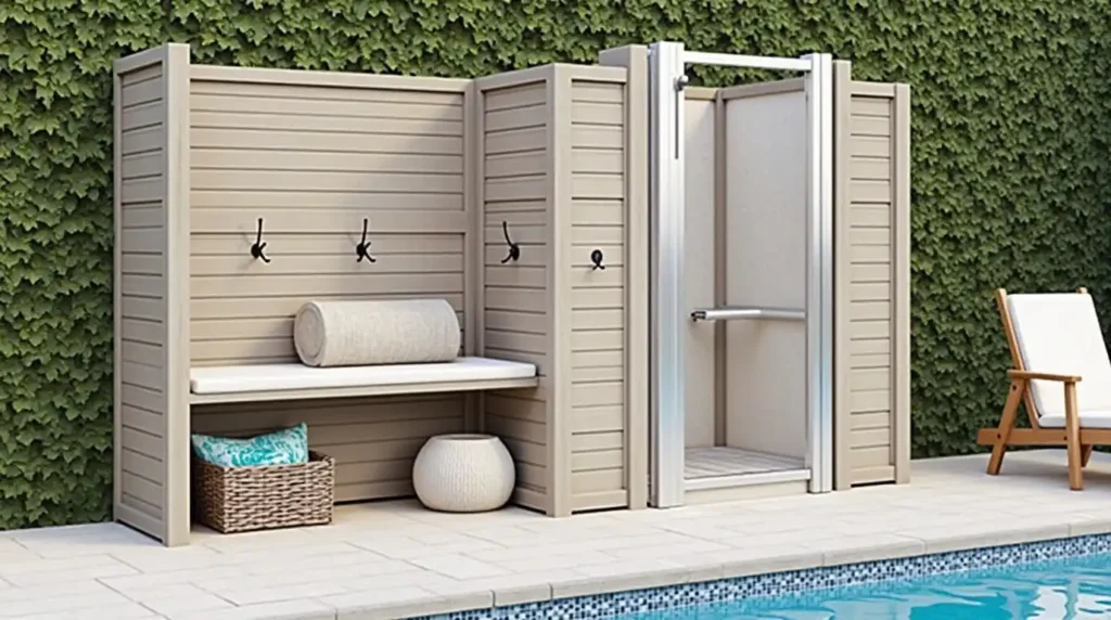 Add a Shower and Towel Station to Keep the House Dry