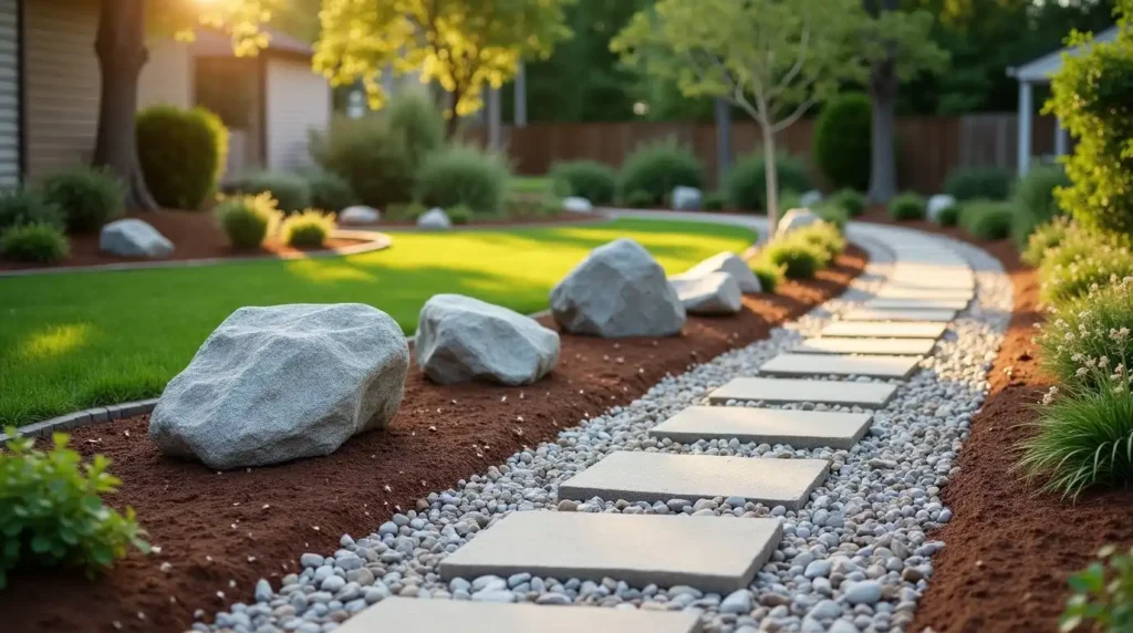 Use Boulders and Gravel Near Utility Equipment