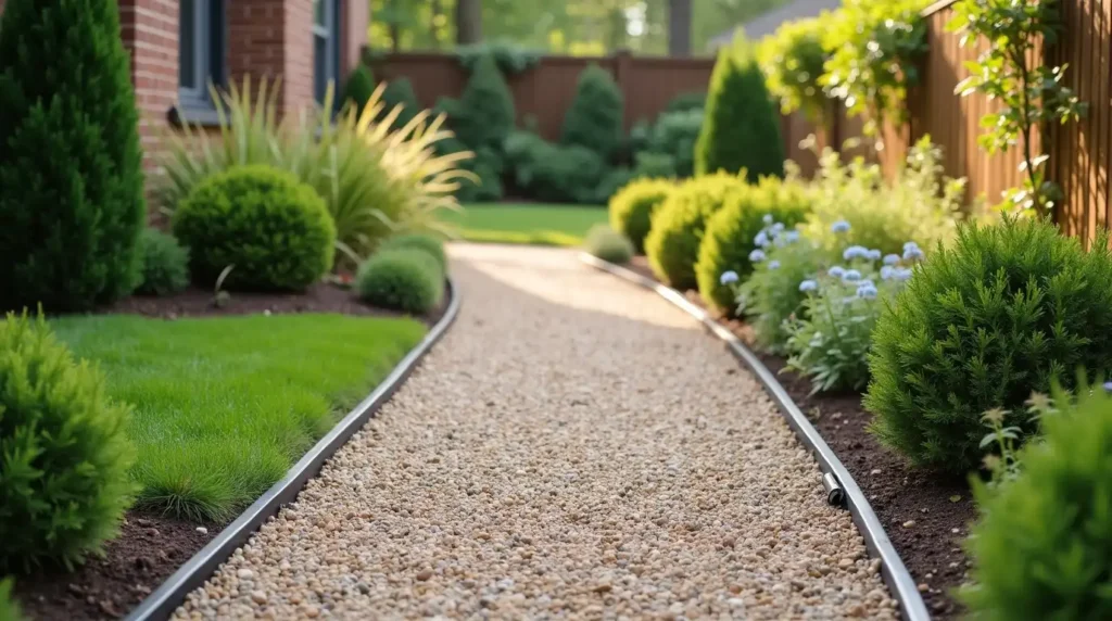 Build a Pea Gravel Path With Metal Edging