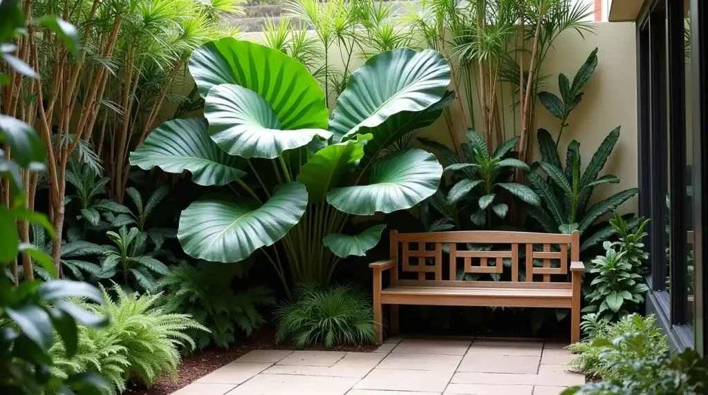 Use One Large-Leaved Plant as a Focal Point