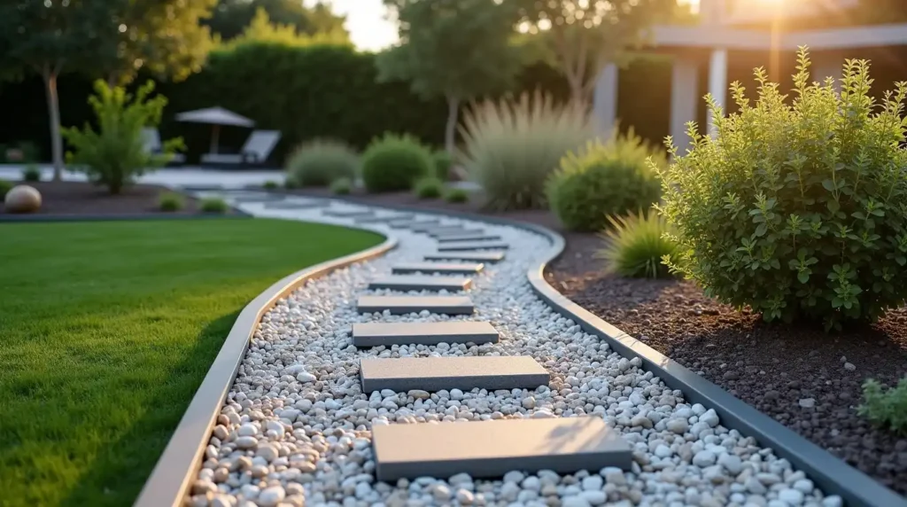 Use Steel Edging With Decorative Gravel