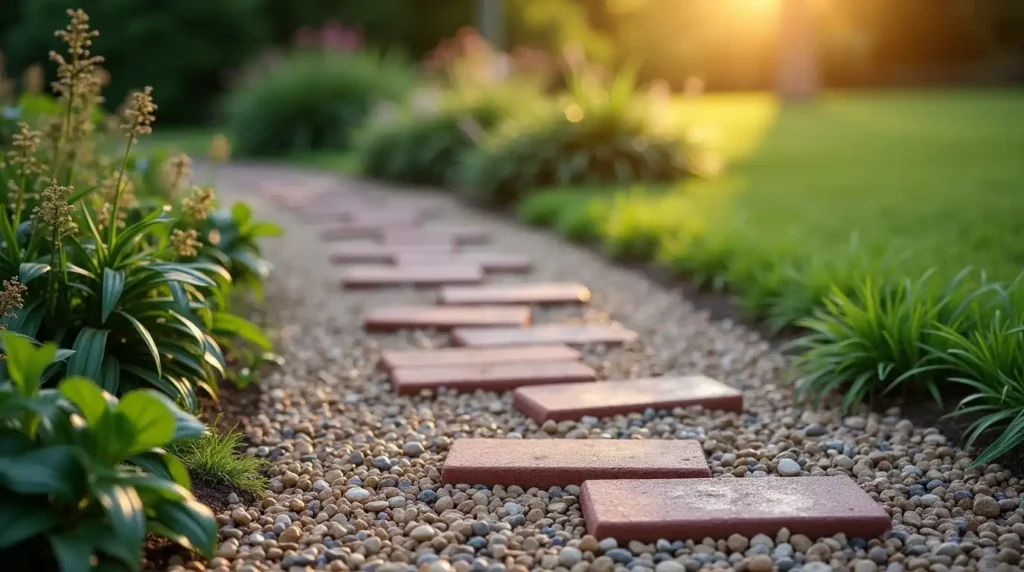 Mix Old Brick With Gravel