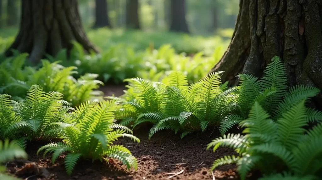Plant Ferns in Large Drifts