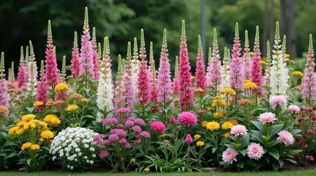 Mix Flowers by Height, Shape, and Bloom Time