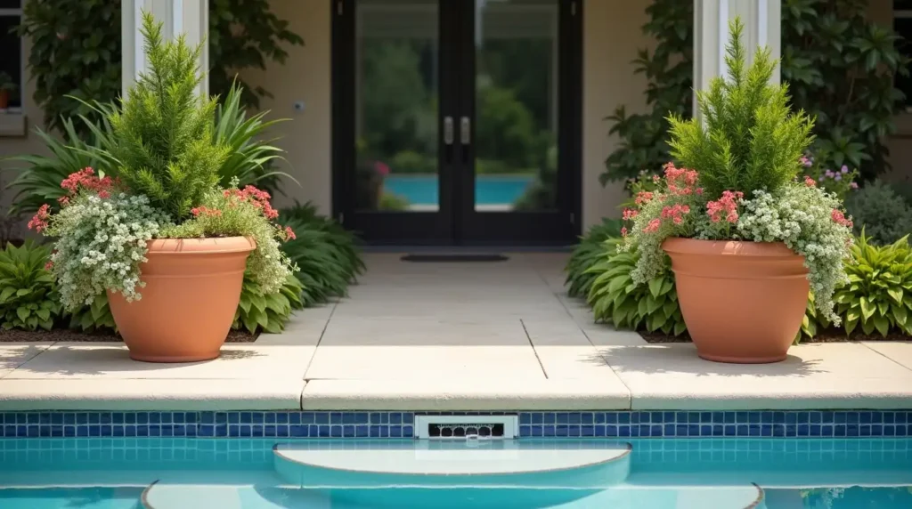 Use Large Containers for Fast Poolside Color