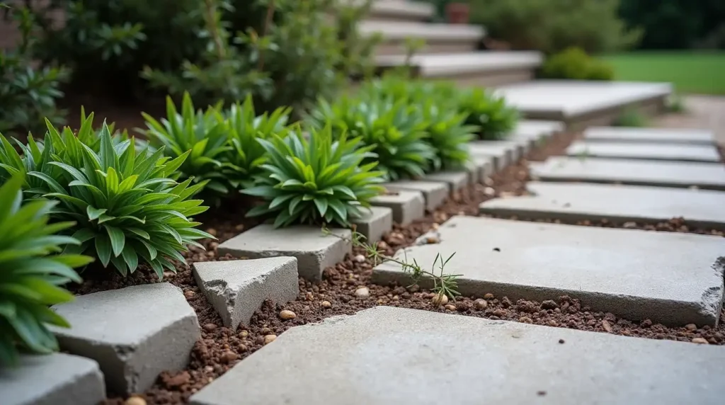 Reuse Broken Concrete as Landscape Stone