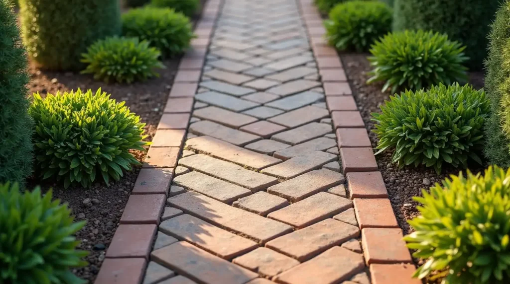 Choose a Herringbone Pattern for a Strong Walkway