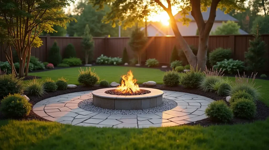 Make a Circular Fire Pit Area