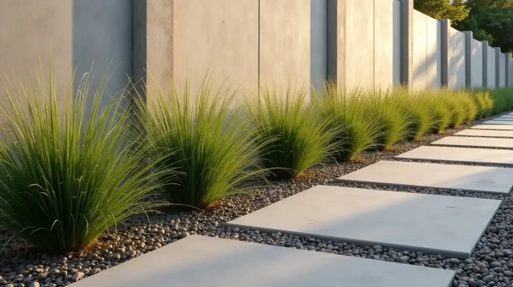 Soften Concrete and Stone With Ornamental Grasses